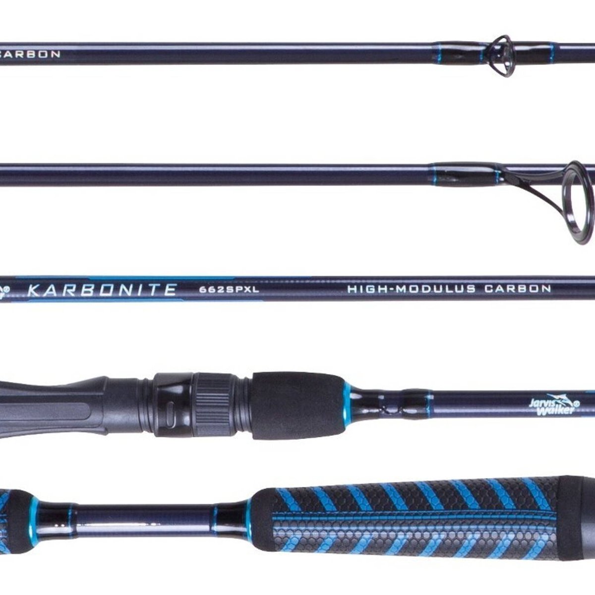 6'10 Jarvis Walker Karbonite 2-4kg Spin Rod-2 Pce High-modulus 24 Ton 