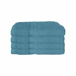 600gsm Set Of 4 Combed Cotton Bath Towels 70 X 140 Cm Teal