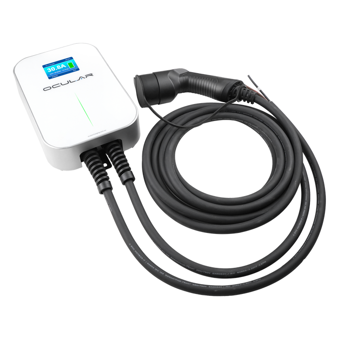 Ocular 7kW White LTE Plus Single Phase V3 - With Type 2 6m Cables & APP