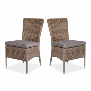 Java 2pc Set Outdoor Rattan Wicker Dining Chair