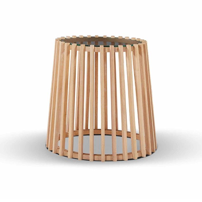 Modern Furniture LYNNA Side Table  50x48cm Solid Wood - Oak