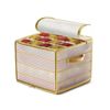 Catzon 34X68X34cm Christmas Ornament Storage Box With Inner Tray Dividers For Holiday Ornaments-Gold