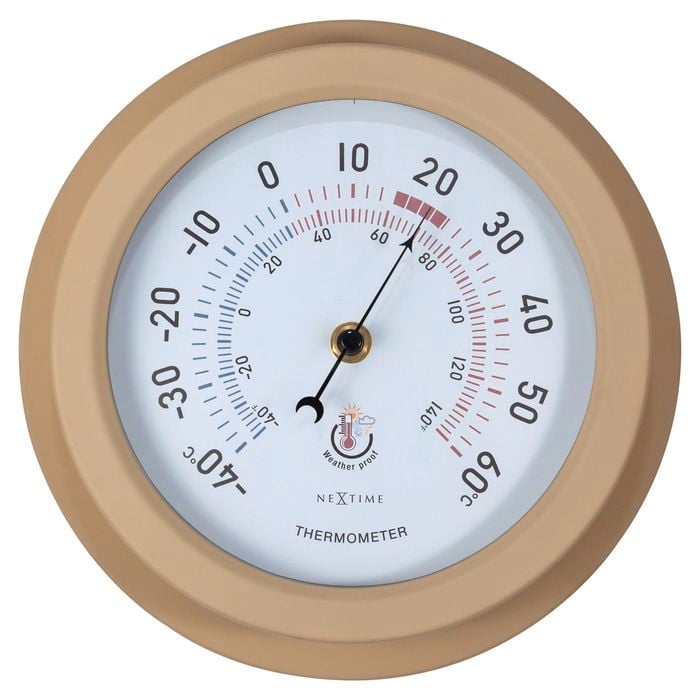 NeXtime Lily Outdoor Thermometer 22cm Brown