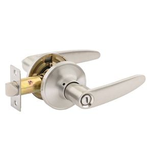 Ikonic Brushed Nickel Norr Privacy Lever Set