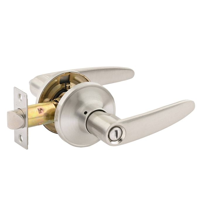 Ikonic Brushed Nickel Norr Privacy Lever Set