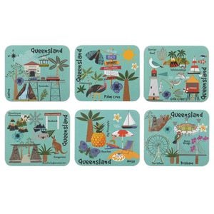 Ashdene Land Down Under Set Of 6 Coasters