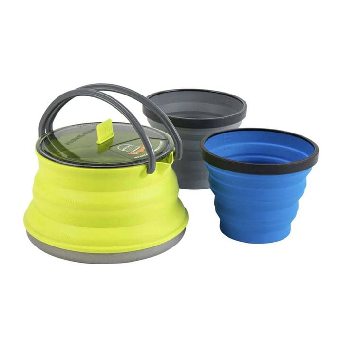 Sea To Summit X-set 11 - 1.3l X-pot Collapsible Kettle, 2 X-mugs - Lime - Stora