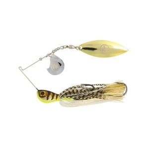 TT Lures 1/4oz Vortex+ Spinnerbait Fishing Lure - GOLD GLIMMER