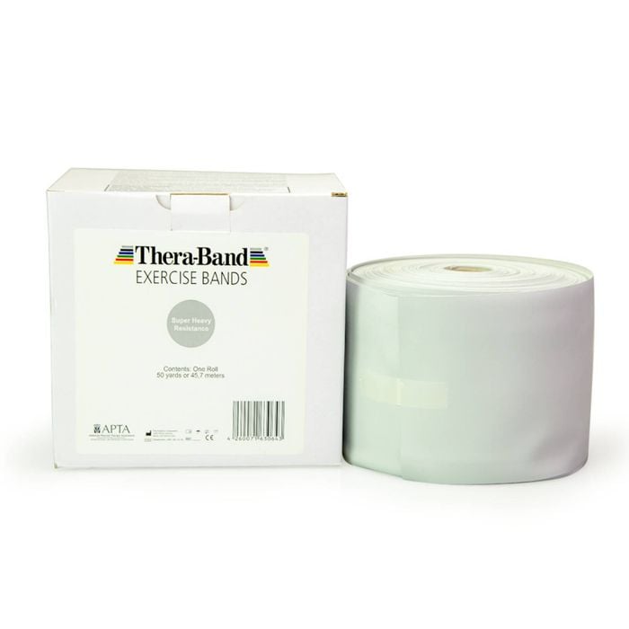 TheraBand Exercise/Resistance Band - 45 Metre Roll - Professional Quality Roll - Level 6 - Silver