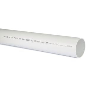 Kinetic 100mm x 1m PVC DWV Pipe