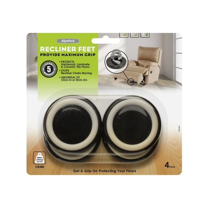 Slipstick Universal Fit Recliner Feet - Set of 4