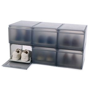 Joseph Joseph ShoeCase Premium Shoe Storage Box With Slide-Out Shoe Tray - Set of 6
