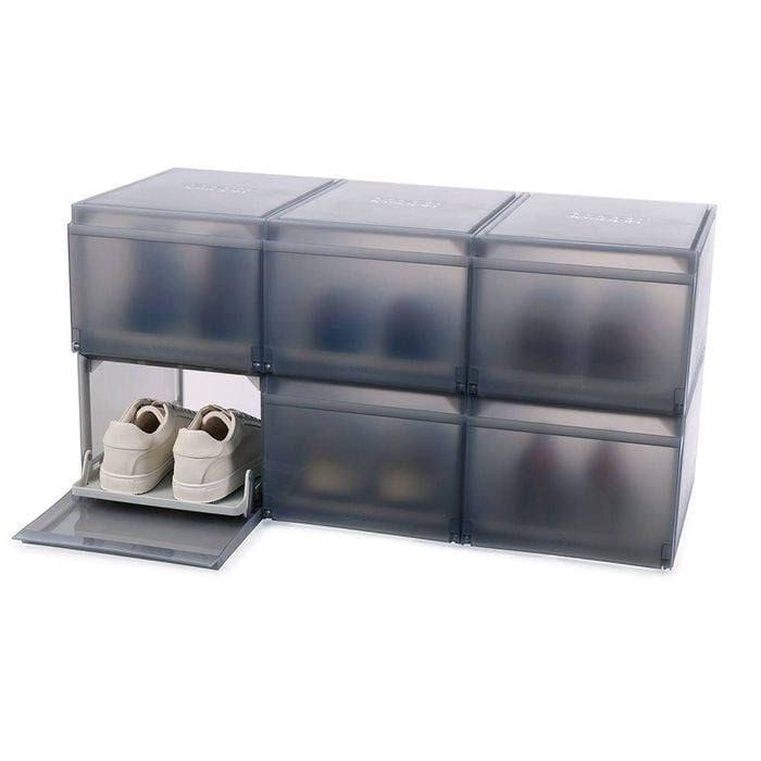 Joseph Joseph ShoeCase Premium Shoe Storage Box With Slide-Out Shoe Tray - Set of 6