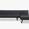 Boston Sofa Bed Chaise - Black
