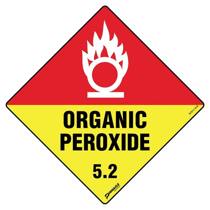 Pinnacle 270 x 270mm Metal Organic Peroxide 5.2 Sign