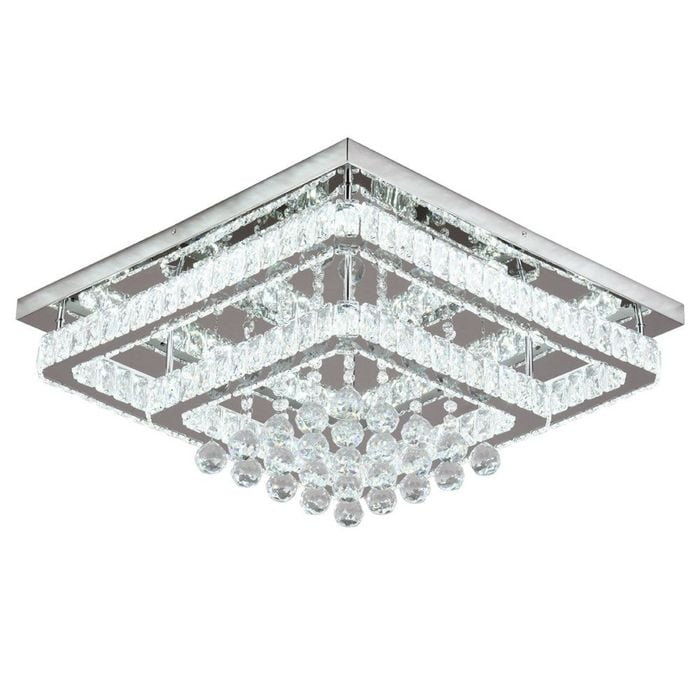 Eli & Co. Lighting Mira 80W Tri-Colour Dimmable Crystal Chandelier Ceiling Light