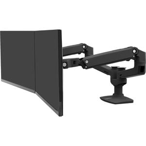 Ergotron Mounting Arm For Monitor - Matte Black - 2 Display(s) Supported - 68.6 Cm (27") Screen Support
