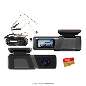 Elinz Single Lens 4K Dash Cam 1.47" Screen WiFi App Control Supercapacitor Compact Car DVR 32GB U3 Hardwire Kit