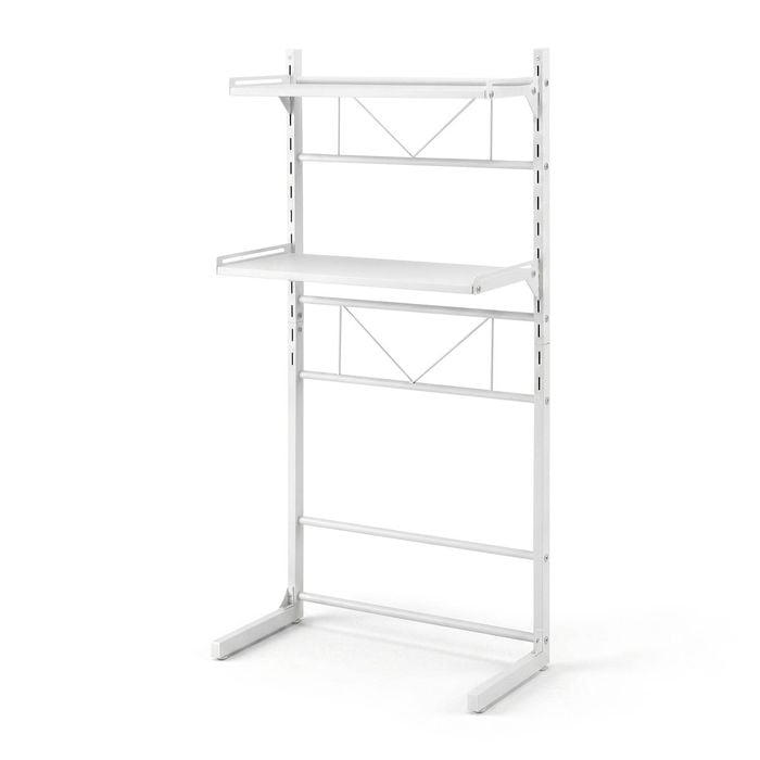 Artiss Over Toilet Storage Washing Machine Rack Laundry Shelf 2 Tier Organiser White