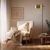 Brilliant 150cm Black With Brass Shade Benni Floor Lamp