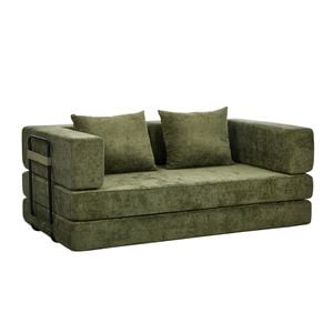 Oikiture Convertible LOFT Sofa Bed FUTON Sleeper Pull Out Couch