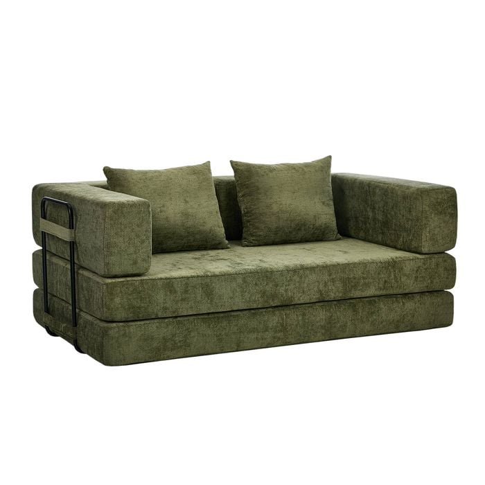 Oikiture Convertible LOFT Sofa Bed FUTON Sleeper Pull Out Couch