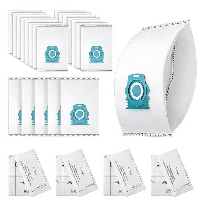 FOHOA HyClean Air TU CO Vacuum Bags for Miele 16 Pack