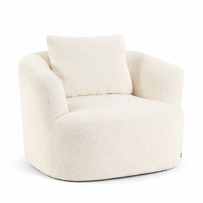 Grumpi Furniture Peachi Swivel Armchair - Boucle Ivory