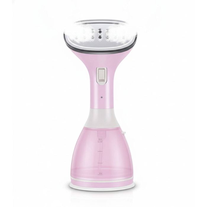 Powerful Handheld Garment Steamer - 280ml Water Tank -Vertical/Horizontal Wrinkle Remover - Pink