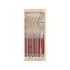 Laguiole Jean Neron 6pc. Fork Set - Red