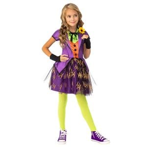Dc Comics The Joker Deluxe Tutu Girls Fancy Dress Up Party Costume Size 3-5 YRS