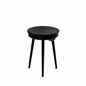 P&P Black Bluetooth Speaker End Table With LED Light And 360° Full Sound