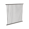 ProtectorAl 0350 - 1200 x 1200 mm Black Aluminium Pool Fence Panel Flat Top