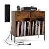 Costway Record Player Stand Side Table Brown