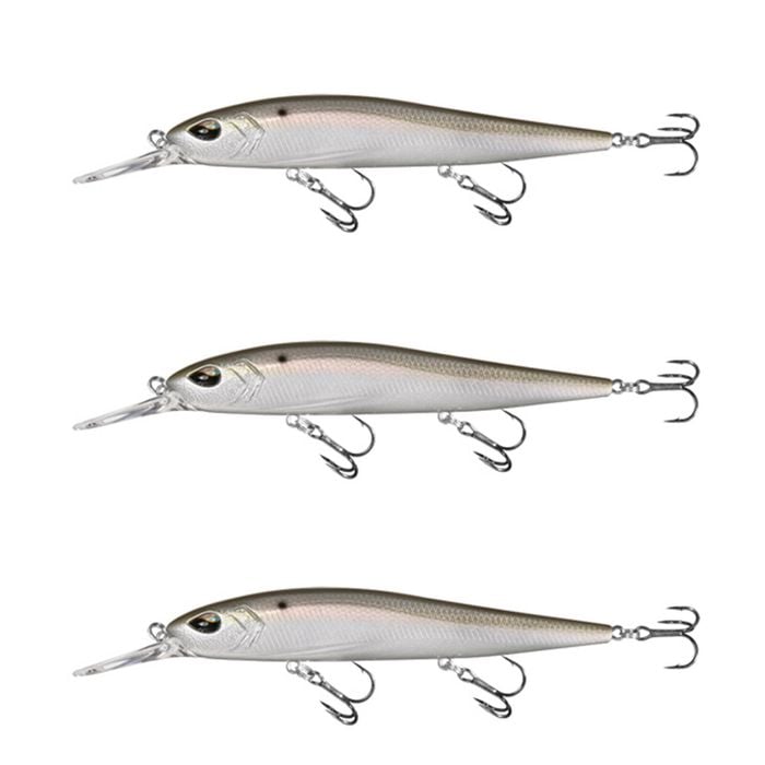 3x 13 Fishing 110mm Whipper Snapper Jerkbait Fishing Lures - Casper Shad