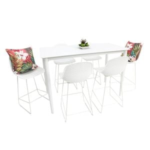 Palma 7pc Bar Setting - White