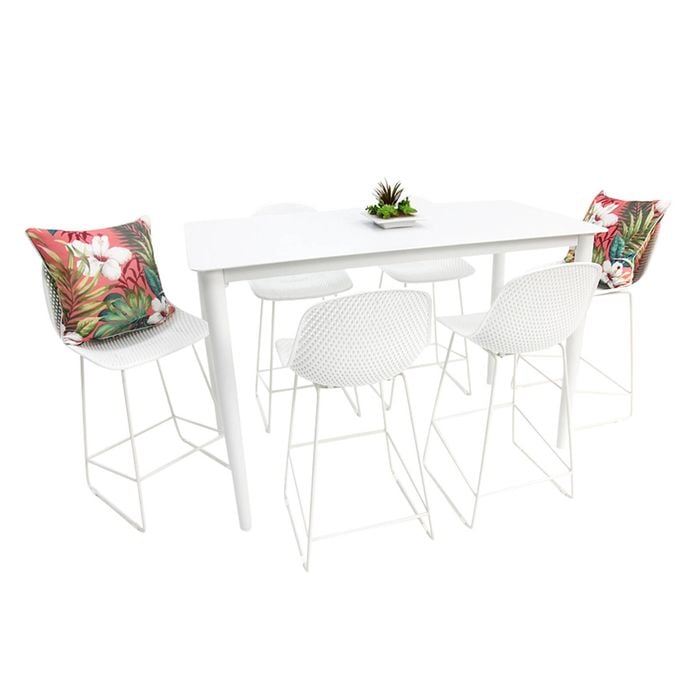 Palma 7pc Bar Setting - White