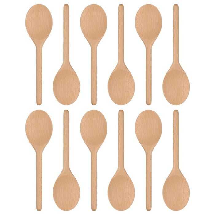Argon Tableware Wooden Cooking Spoons - 20cm - Pack of 12