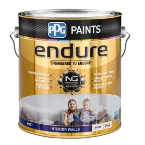 PPG Paints Endure 4L White Matt Interior Wall Paint - 4L