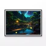 View of Night in the Mountains  Print 100% Australian Made 90x60cm  (Poster)