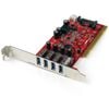 Startech.com Usb Adapter - Pci - Plug-in Card - Red - Taa Compliant - 4-port Usb 3.0 Pci/pci-x Card