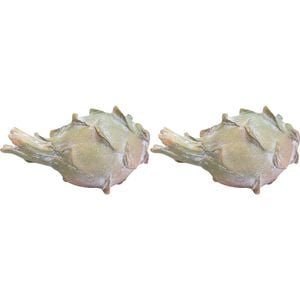 2PK LVD Poly Resin Artichoke Decoration Sculpture 17x9.5cm