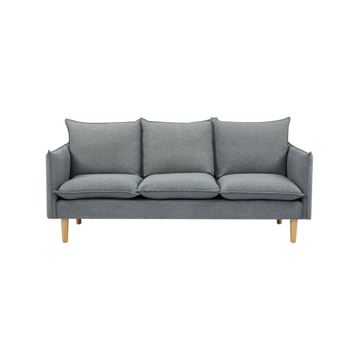 Sinatra 3 Seater Fabric Sofa Lounge Couch Dark Grey