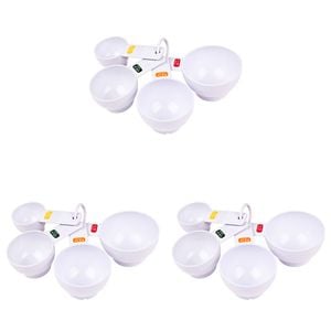 3x 4pc Appetito Plastic Measure Cups Home Kitchen Cooking White