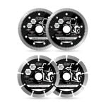 Full Boar 4pc 125mm Turbo and Segmented Rim Diamond Blade Set 