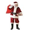 Deluxe Santa Claus Halloween Costume with Velvet Jacket, Belt, Boot Tops and Hat - Red Colour, Triple Extra Large