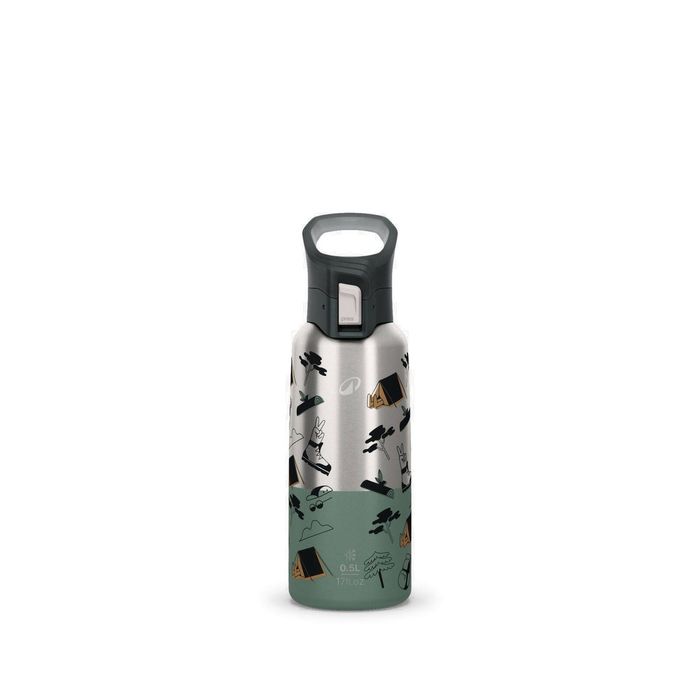 Decathlon - 0.5L Stainless Steel Insulated Flask 900 With Quick-Release Cap For Hiking - No Size