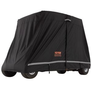 VEVOR 4 Passenger Golf Cart Cover Black Universal Fits for Most Brand Club Car Covers