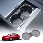 Soft Silicone Cup Holder Mat for Tesla Model 3 Highland 2023-2024 Oil Resistant Drink Coaster