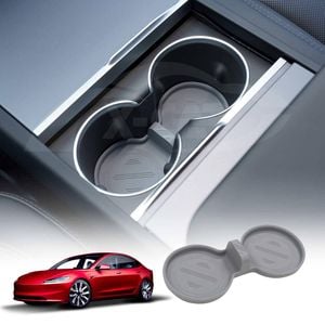 Soft Silicone Cup Holder Mat for Tesla Model 3 Highland 2023-Onwards Oil Resistant Drink Coaster